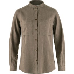 Fjällräven Ãvik Hemp Shirt LS Dame M Brun Skjorter